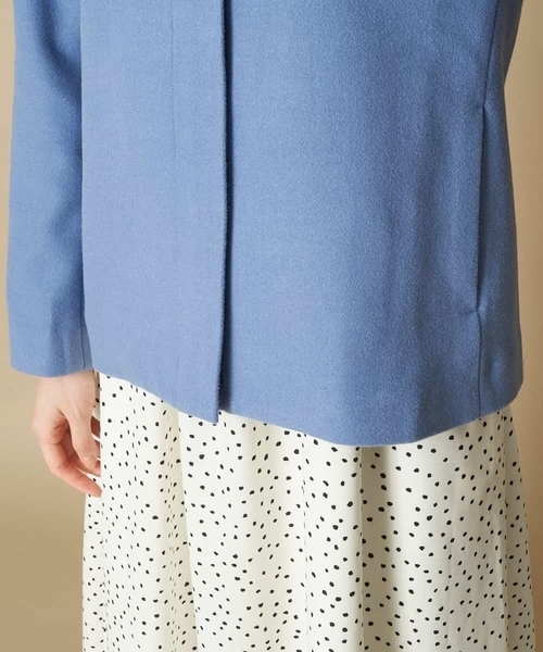 OFUON le MK（オフオンルエムケー）の「フード取り外しショートコート（その他アウター・レディース・ブラック/ブルー/ライトグレー・40/38）」の9枚目の写真