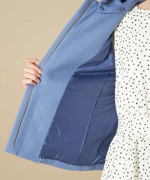 OFUON le MK（オフオンルエムケー）の「フード取り外しショートコート（その他アウター・レディース・ブラック/ブルー/ライトグレー・40/38）」の11枚目の写真