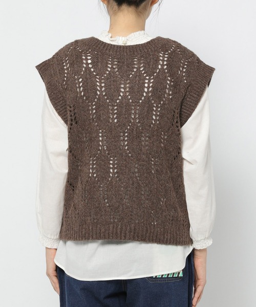 studio CLIP（スタディオクリップ）の「3ゲージリーフ柄ベスト（ベスト・レディース・ブラウン/オフホワイト/カーキ・FREE）」の18枚目の写真