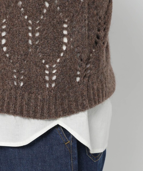 studio CLIP（スタディオクリップ）の「3ゲージリーフ柄ベスト（ベスト・レディース・ブラウン/オフホワイト/カーキ・FREE）」の21枚目の写真