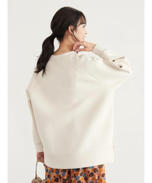 CRAFT STANDARD BOUTIQUE（クラフトスタンダードブティック）の「ライトダンボールプルオーバー　＊（スウェット・レディース・チャコールグレー/ピンク/ライトベージュ/ダークブラウン/グリーン・FREE）」の8枚目の写真