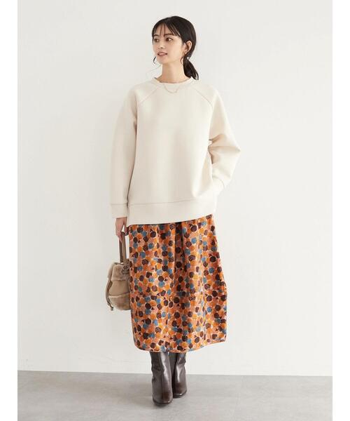 CRAFT STANDARD BOUTIQUE（クラフトスタンダードブティック）の「ライトダンボールプルオーバー　＊（スウェット・レディース・チャコールグレー/ピンク/ライトベージュ/ダークブラウン/グリーン・FREE）」の9枚目の写真