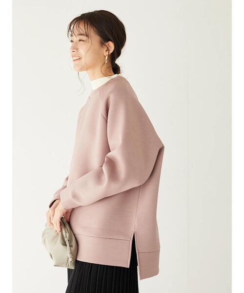 CRAFT STANDARD BOUTIQUE（クラフトスタンダードブティック）の「ライトダンボールプルオーバー　＊（スウェット・レディース・チャコールグレー/ピンク/ライトベージュ/ダークブラウン/グリーン・FREE）」の14枚目の写真