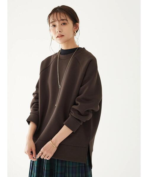 CRAFT STANDARD BOUTIQUE（クラフトスタンダードブティック）の「ライトダンボールプルオーバー　＊（スウェット・レディース・チャコールグレー/ピンク/ライトベージュ/ダークブラウン/グリーン・FREE）」の17枚目の写真