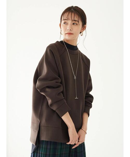 CRAFT STANDARD BOUTIQUE（クラフトスタンダードブティック）の「ライトダンボールプルオーバー　＊（スウェット・レディース・チャコールグレー/ピンク/ライトベージュ/ダークブラウン/グリーン・FREE）」の18枚目の写真