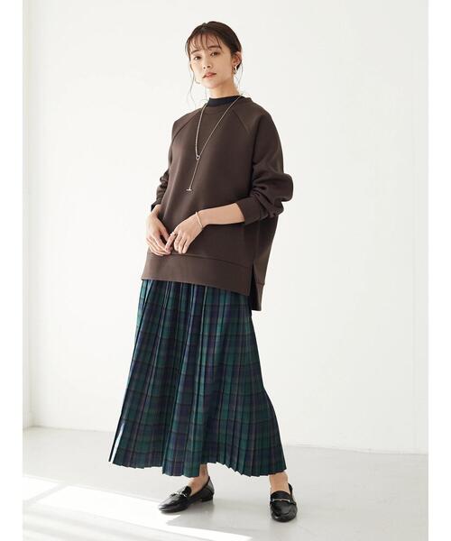 CRAFT STANDARD BOUTIQUE（クラフトスタンダードブティック）の「ライトダンボールプルオーバー　＊（スウェット・レディース・チャコールグレー/ピンク/ライトベージュ/ダークブラウン/グリーン・FREE）」の20枚目の写真