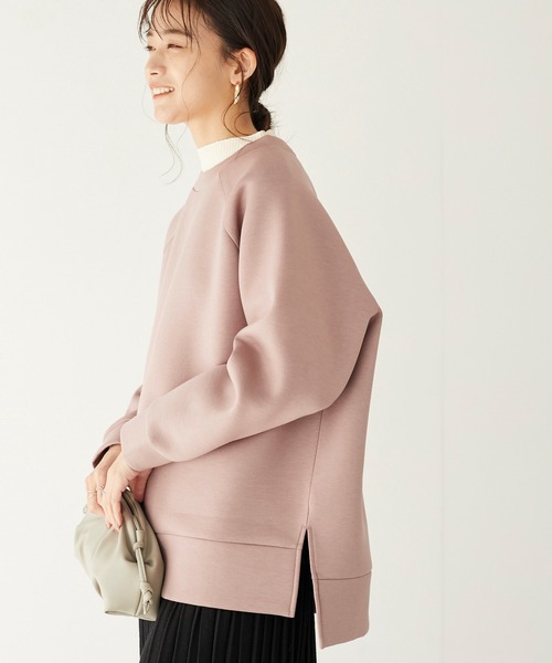 CRAFT STANDARD BOUTIQUE（クラフトスタンダードブティック）の「ライトダンボールプルオーバー　＊（スウェット・レディース・チャコールグレー/ピンク/ライトベージュ/ダークブラウン/グリーン・FREE）」の5枚目の写真