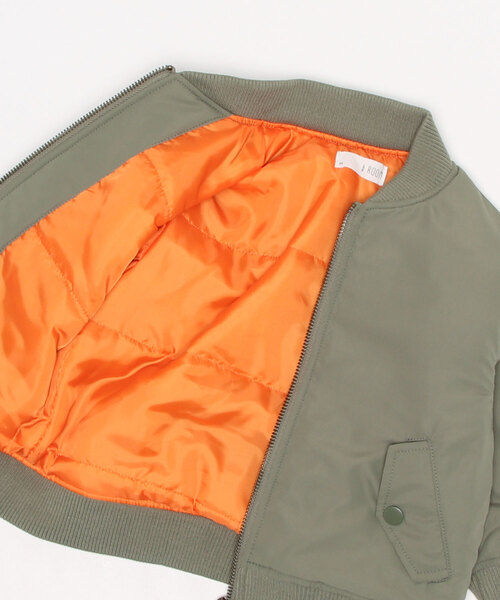 b・ROOM（ビールーム）の「MA-1（MA-1・キッズ・アイボリー/カーキ/ブラック・90cm/100cm/110cm/120cm/130cm）」の7枚目の写真