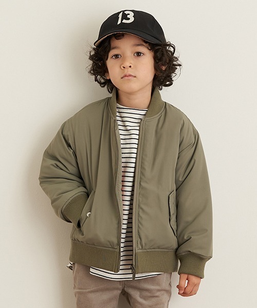b・ROOM（ビールーム）の「MA-1（MA-1・キッズ・アイボリー/カーキ/ブラック・90cm/100cm/110cm/120cm/130cm）」の3枚目の写真