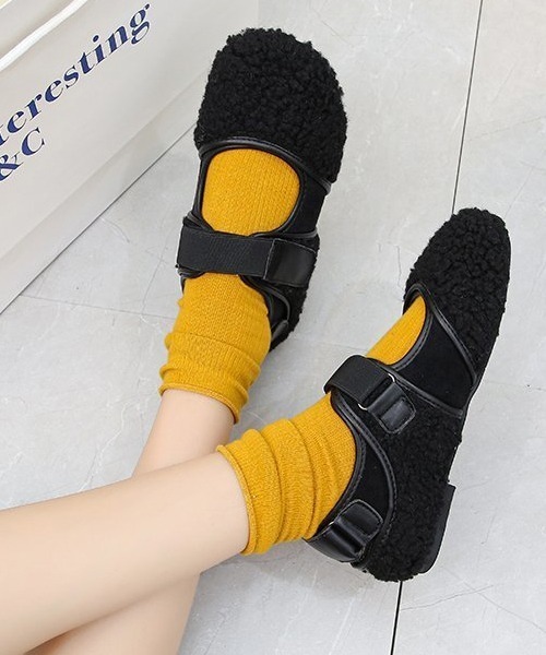 SVEC（シュベック）の「フェイクファー ベルクロ スニーカー（スニーカー・レディース・ブラック/ブラウン系その他/アイボリー/ベージュ/ホワイト系その他・38/37/36/39/40/35）」の8枚目の写真