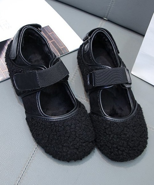 SVEC（シュベック）の「フェイクファー ベルクロ スニーカー（スニーカー・レディース・ブラック/ブラウン系その他/アイボリー/ベージュ/ホワイト系その他・38/37/36/39/40/35）」の12枚目の写真