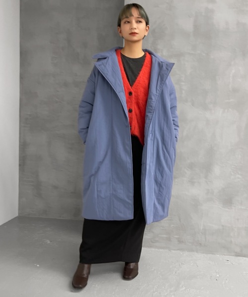 Solace（ソレイス）の「切替中綿ミドルコート（ダウンジャケット/コート・レディース・ブラック/ブルー/アイボリー・FREE）」の15枚目の写真