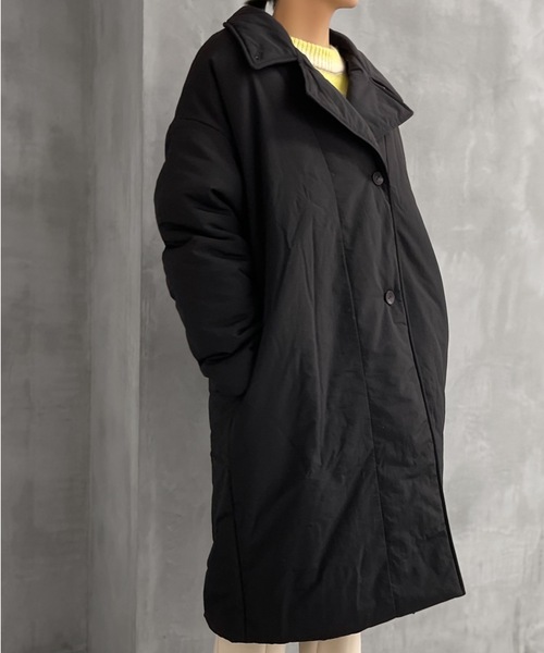 Solace（ソレイス）の「切替中綿ミドルコート（ダウンジャケット/コート・レディース・ブラック/ブルー/アイボリー・FREE）」の21枚目の写真