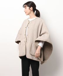 Samansa Mos2 | パイピングポンチョコート(ポンチョ)