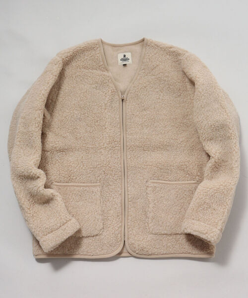 COLD BREAKER（コールドブレーカー）の「【COLD BREAKER/コールドブレーカー】ZIP CARDIGAN ボアパイル カーディガン（ブルゾン・メンズ・ベージュ/グレー/ホワイト系その他4・LARGE）」の3枚目の写真