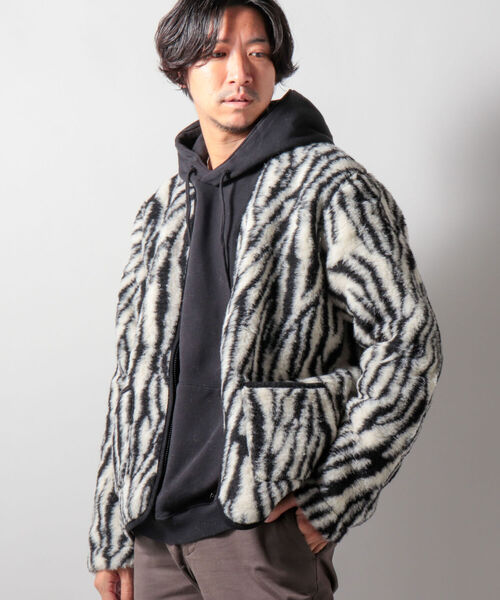 COLD BREAKER（コールドブレーカー）の「【COLD BREAKER/コールドブレーカー】ZIP CARDIGAN ボアパイル カーディガン（ブルゾン・メンズ・ベージュ/グレー/ホワイト系その他4・LARGE）」の8枚目の写真