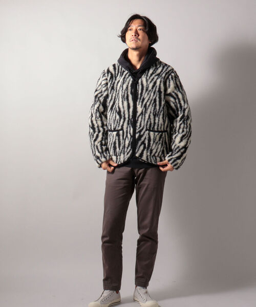 COLD BREAKER（コールドブレーカー）の「【COLD BREAKER/コールドブレーカー】ZIP CARDIGAN ボアパイル カーディガン（ブルゾン・メンズ・ベージュ/グレー/ホワイト系その他4・LARGE）」の6枚目の写真