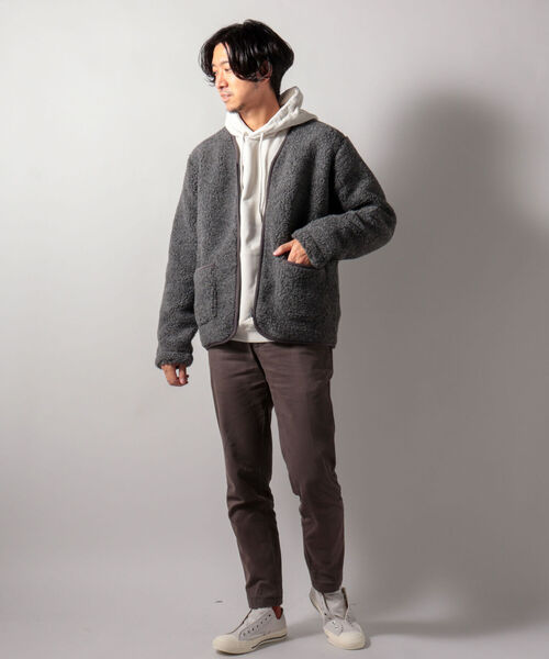COLD BREAKER（コールドブレーカー）の「【COLD BREAKER/コールドブレーカー】ZIP CARDIGAN ボアパイル カーディガン（ブルゾン・メンズ・ベージュ/グレー/ホワイト系その他4・LARGE）」の19枚目の写真