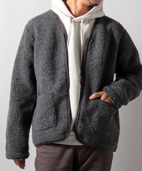 COLD BREAKER（コールドブレーカー）の「【COLD BREAKER/コールドブレーカー】ZIP CARDIGAN ボアパイル カーディガン（ブルゾン・メンズ・ベージュ/グレー/ホワイト系その他4・LARGE）」の14枚目の写真