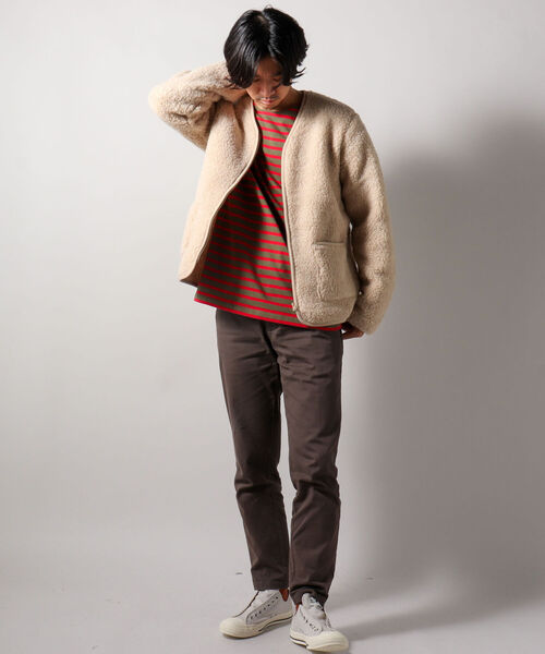 COLD BREAKER（コールドブレーカー）の「【COLD BREAKER/コールドブレーカー】ZIP CARDIGAN ボアパイル カーディガン（ブルゾン・メンズ・ベージュ/グレー/ホワイト系その他4・LARGE）」の12枚目の写真