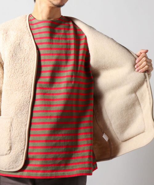 COLD BREAKER（コールドブレーカー）の「【COLD BREAKER/コールドブレーカー】ZIP CARDIGAN ボアパイル カーディガン（ブルゾン・メンズ・ベージュ/グレー/ホワイト系その他4・LARGE）」の10枚目の写真