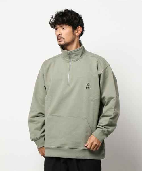 ONLY NY（オンリーニューヨーク）の「【ONLY NY / オンリーニューヨーク】Peace NYC Qtr Zip Sweatshirt（スウェット・メンズ・ブルー/モスグリーン・LARGE/MEDIUM）」の8枚目の写真