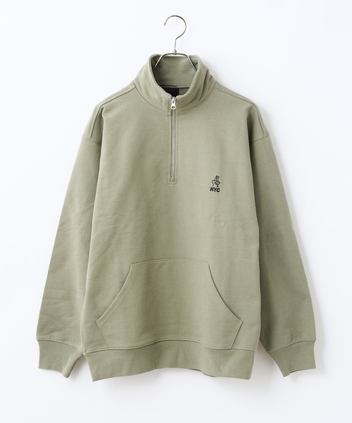 ONLY NY（オンリーニューヨーク）の「【ONLY NY / オンリーニューヨーク】Peace NYC Qtr Zip Sweatshirt（スウェット・メンズ・ブルー/モスグリーン・LARGE/MEDIUM）」の12枚目の写真