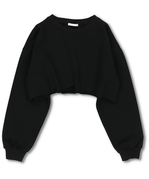 SPINNS（スピンズ）の「ショート丈 カラースウェット（スウェット・レディース・ホワイト/チャコール/グリーン/ブラック/オレンジ/ピンク/パープル/ブルー・ONESIZE）」の16枚目の写真