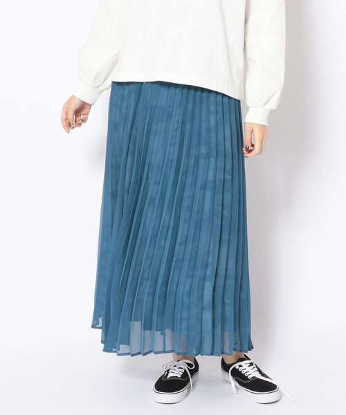 AVIREX（アヴィレックス）の「PLEATED CHIFFON CAMO PRINT  SKIRT/ プリーツシフォンカモプリントスカート（スカート・レディース・その他/DK.Gray/White・FREE）」の4枚目の写真