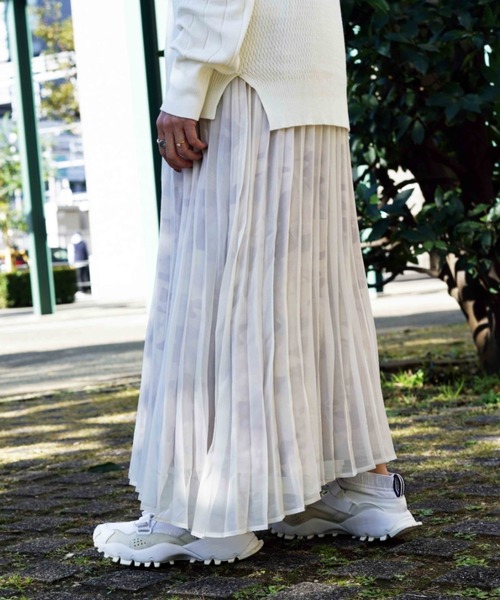 AVIREX（アヴィレックス）の「PLEATED CHIFFON CAMO PRINT  SKIRT/ プリーツシフォンカモプリントスカート（スカート・レディース・その他/DK.Gray/White・FREE）」の11枚目の写真