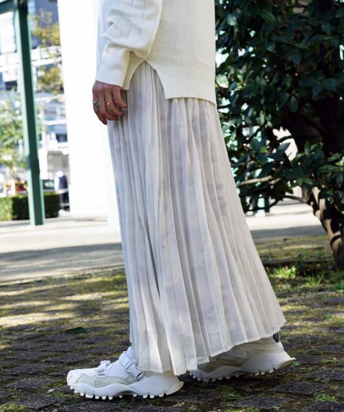 AVIREX（アヴィレックス）の「PLEATED CHIFFON CAMO PRINT  SKIRT/ プリーツシフォンカモプリントスカート（スカート・レディース・その他/DK.Gray/White・FREE）」の10枚目の写真