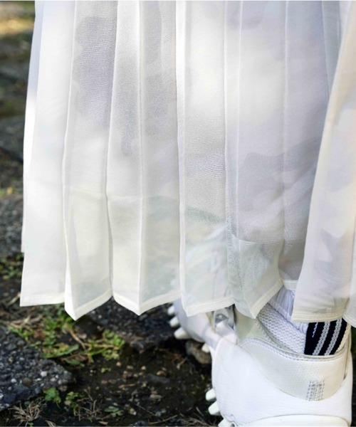 AVIREX（アヴィレックス）の「PLEATED CHIFFON CAMO PRINT  SKIRT/ プリーツシフォンカモプリントスカート（スカート・レディース・その他/DK.Gray/White・FREE）」の9枚目の写真