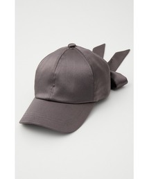 バックリボンサテンキャップ