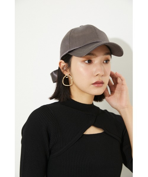 rienda(リエンダ)の「バックリボンサテンキャップ(キャップ・レディース・シルバー/ダークグレー・FREE)」の10枚目の写真