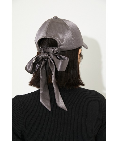 rienda(リエンダ)の「バックリボンサテンキャップ(キャップ・レディース・シルバー/ダークグレー・FREE)」の11枚目の写真