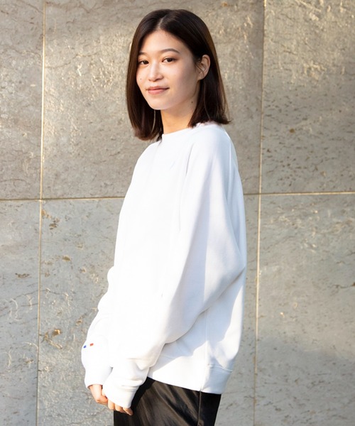 le coq sportif（ルコックスポルティフ）の「エアロンスウェットクルーネック レディース ウェア ジャージ スウェット トレーニング トレーニングウェア スポーツウェア（スウェット・レディース・ブラック/杢グレー/ホワイト/グレイッシュブルー/オレンジ・XL/M/S/L）」の14枚目の写真