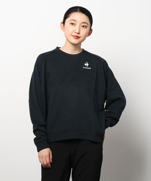 le coq sportif（ルコックスポルティフ）の「エアロンスウェットクルーネック レディース ウェア ジャージ スウェット トレーニング トレーニングウェア スポーツウェア（スウェット・レディース・ブラック/杢グレー/ホワイト/グレイッシュブルー/オレンジ・XL/M/S/L）」の16枚目の写真