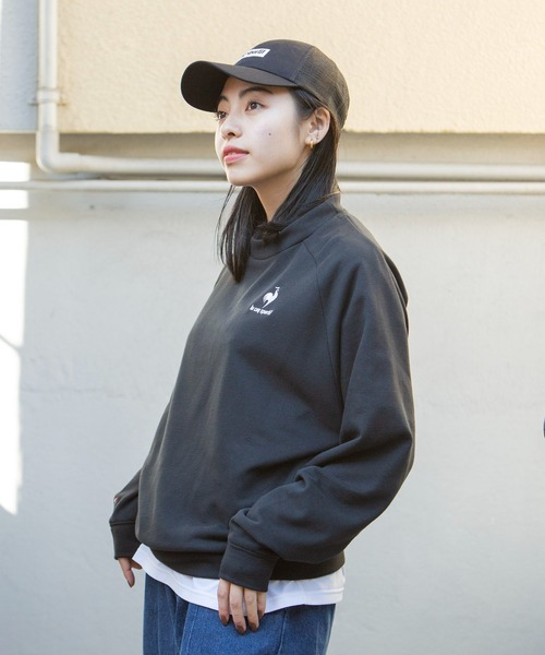le coq sportif（ルコックスポルティフ）の「エアロンスウェットクルーネック レディース ウェア ジャージ スウェット トレーニング トレーニングウェア スポーツウェア（スウェット・レディース・ブラック/杢グレー/ホワイト/グレイッシュブルー/オレンジ・XL/M/S/L）」の21枚目の写真