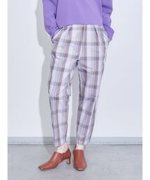 ハイウエストペグトップチェックパンツ