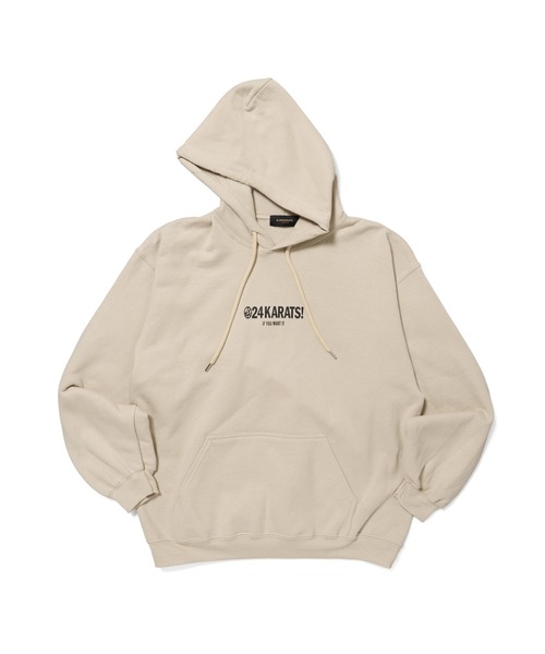 24karats（トゥウェンティーフォーカラッツ）の「24 Is Over Hoodie（パーカー・メンズ・バーガンディー/ベージュ・M/L）」の3枚目の写真