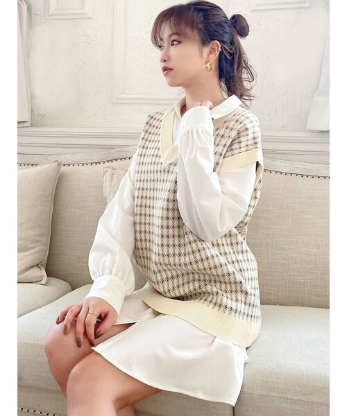 RESEXXY(リゼクシー)の「ルーズニットベスト(ベスト・レディース・ブラック/アイボリー/ベージュ・FREE)」の17枚目の写真