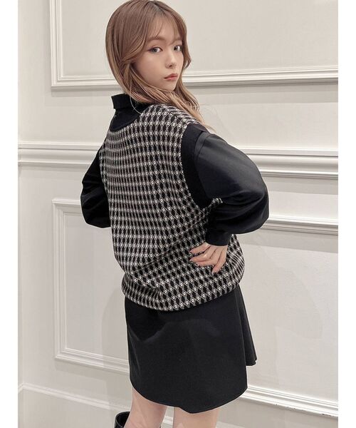 RESEXXY(リゼクシー)の「ルーズニットベスト(ベスト・レディース・ブラック/アイボリー/ベージュ・FREE)」の7枚目の写真