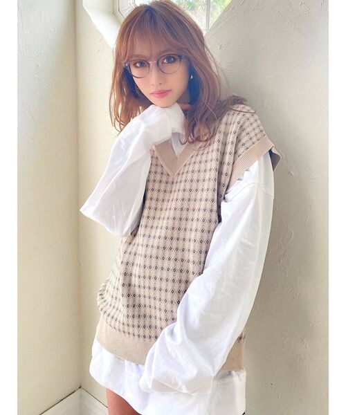 RESEXXY(リゼクシー)の「ルーズニットベスト(ベスト・レディース・ブラック/アイボリー/ベージュ・FREE)」の21枚目の写真