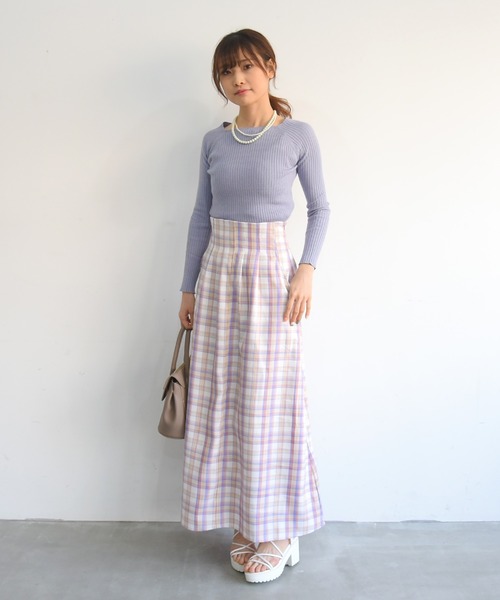 sango（sango）の「ウエストタックフレアスカート（スカート・レディース・ピンク/グリーン・FREE）」の6枚目の写真