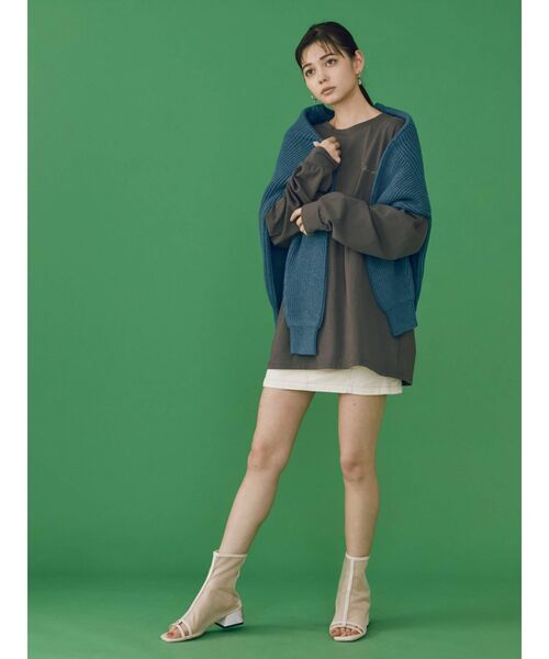 MURUA(ムルーア)の「【MURUA/arai midori】ロングスリーブTee(Tシャツ/カットソー・レディース・アイボリー/ダークグレー・FREE)」の19枚目の写真