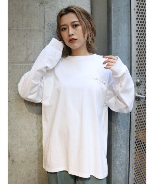 MURUA(ムルーア)の「【MURUA/arai midori】ロングスリーブTee(Tシャツ/カットソー・レディース・アイボリー/ダークグレー・FREE)」の14枚目の写真