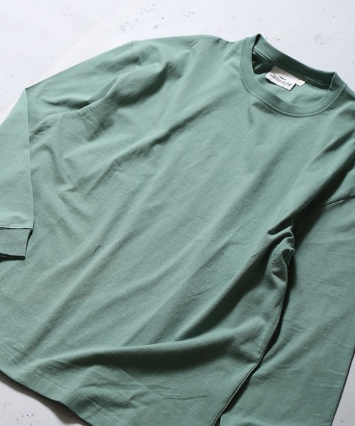 SPINNS(スピンズ)の「オーバーサイズ ロンT 無地 長袖 ロング丈Tシャツ(Tシャツ/カットソー・メンズ・ホワイト/ブラウン/ミント・ONESIZE)」の3枚目の写真