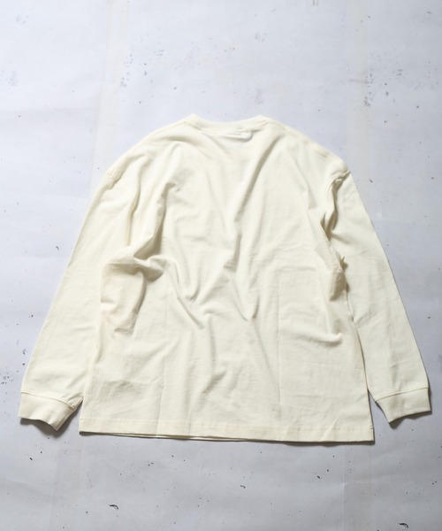 SPINNS(スピンズ)の「オーバーサイズ ロンT 無地 長袖 ロング丈Tシャツ(Tシャツ/カットソー・メンズ・ホワイト/ブラウン/ミント・ONESIZE)」の8枚目の写真