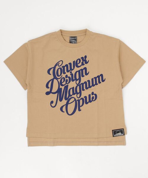 CONVEX(コンベックス)の「スラッシュロゴ スリットWIDE-T(Tシャツ/カットソー・キッズ・チャコールグレー/ブルー/ベージュ・160cm/140cm/150cm/120cm)」の2枚目の写真