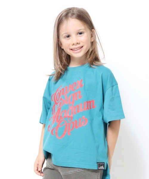 CONVEX(コンベックス)の「スラッシュロゴ スリットWIDE-T(Tシャツ/カットソー・キッズ・チャコールグレー/ブルー/ベージュ・160cm/140cm/150cm/120cm)」の3枚目の写真